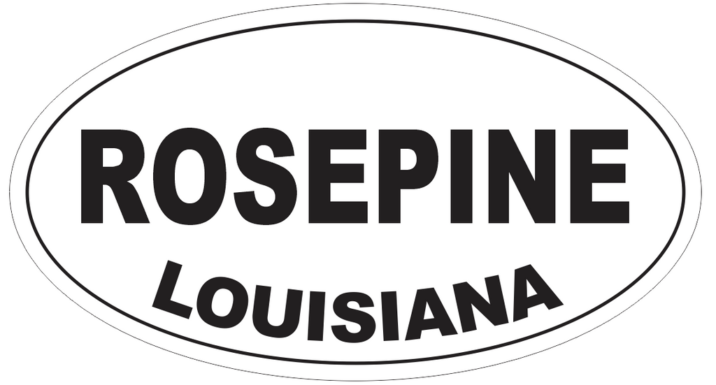 Rosepine Louisiana Oval Bumper Sticker or Helmet Sticker D4005