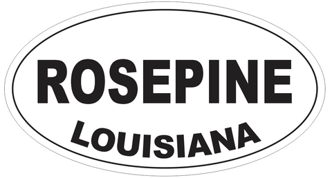 Rosepine Louisiana Oval Bumper Sticker or Helmet Sticker D4005