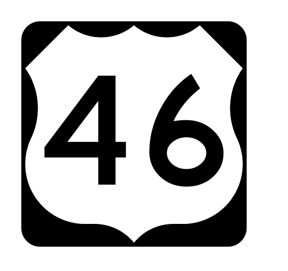 US Route 46 Sticker R1909 Highway Sign Road Sign - Winter Park Products