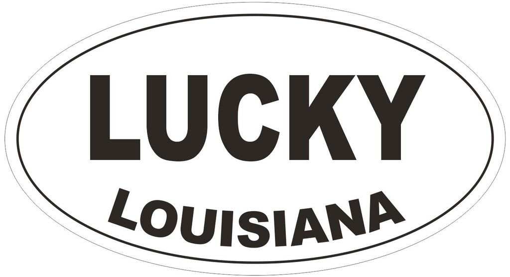Lucky Louisiana Oval Bumper Sticker or Helmet Sticker D3848