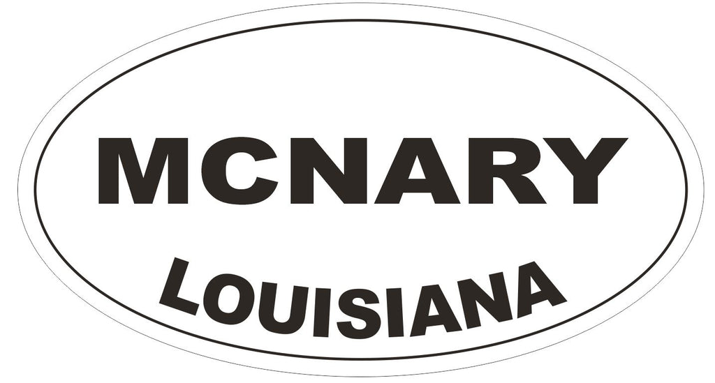 McNary Louisiana Oval Bumper Sticker or Helmet Sticker D3963