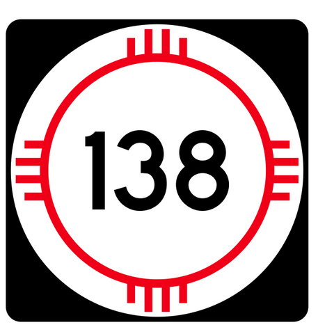 New Mexico State Road 138 Sticker R4149 Highway Sign Road Sign Decal