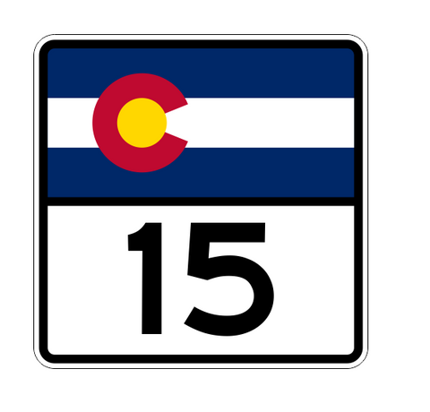 Colorado State Highway 15 Sticker Decal R1785 Highway Sign - Winter Park Products