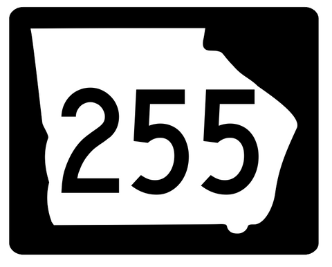 Georgia State Route 255 Sticker R3921 Highway Sign