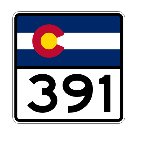 Colorado State Highway 391 Sticker Decal R2250 Highway Sign - Winter Park Products