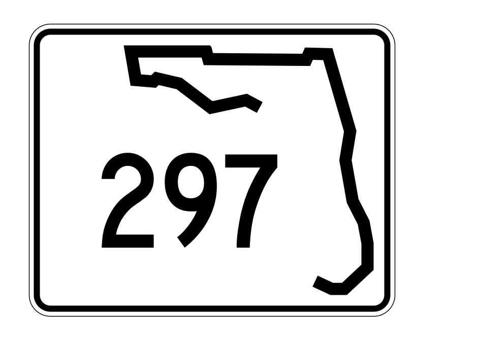 Florida State Road 297 Sticker Decal R1531 Highway Sign - Winter Park Products