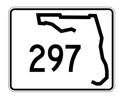 Florida State Road 297 Sticker Decal R1531 Highway Sign - Winter Park Products