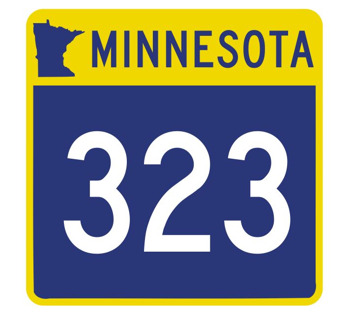 Minnesota State Highway 323 Sticker Decal R5041 Highway Route sign
