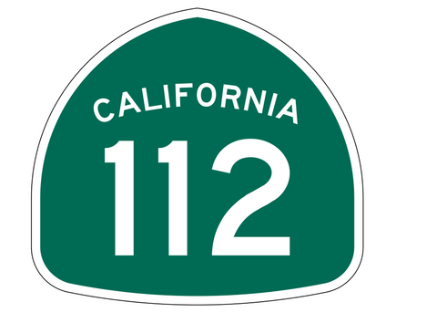 California State Route 112 Sticker Decal R1189 Highway Sign - Winter Park Products