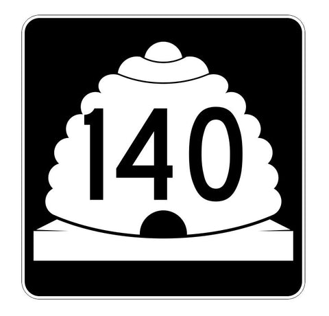 Utah State Highway 140 Sticker Decal R5462 Highway Route Sign