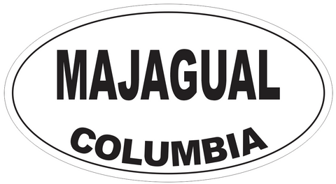 Majagual Columbia Oval Bumper Sticker or Helmet Sticker D4700