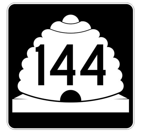 Utah State Highway 144 Sticker Decal R5466 Highway Route Sign