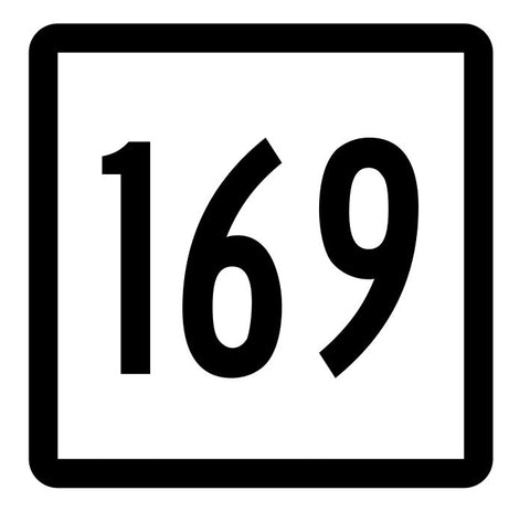 Connecticut State Highway 169 Sticker Decal R5180 Highway Route Sign