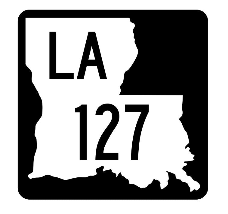 Louisiana State Highway 127 Sticker Decal R5843 Highway Route Sign