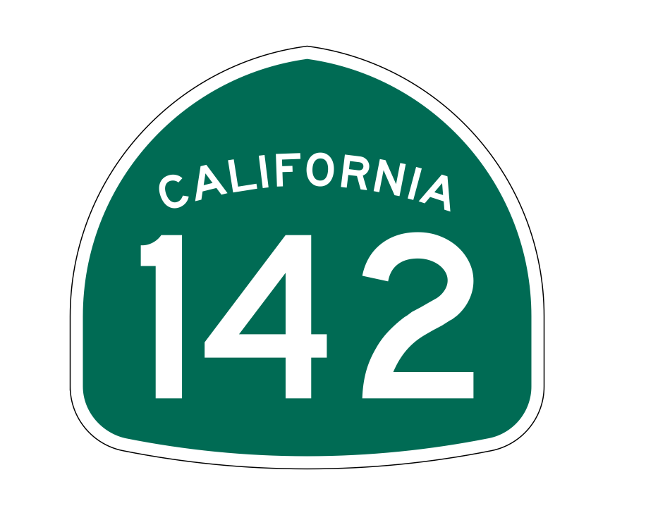 California State Route 142 Sticker Decal R1214 Highway Sign - Winter Park Products