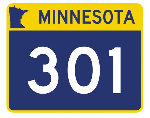 Minnesota State Highway 301 Sticker Decal R5035 Highway Route sign