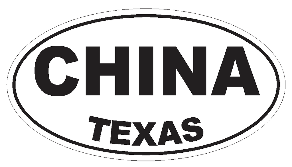 China Texas Oval Bumper Sticker or Helmet Sticker D3229 Euro Oval - Winter Park Products