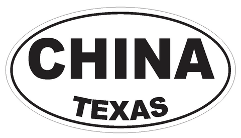 China Texas Oval Bumper Sticker or Helmet Sticker D3229 Euro Oval - Winter Park Products