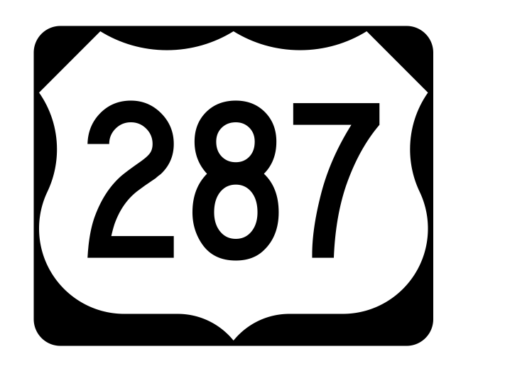 US Route 287 Sticker R2174 Highway Sign Road Sign - Winter Park Products