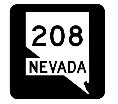 Nevada State Route 208 Sticker R3004 Highway Sign Road Sign