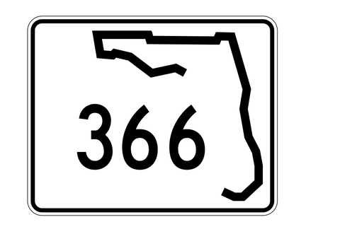 Florida State Road 366 Sticker Decal R1542 Highway Sign - Winter Park Products