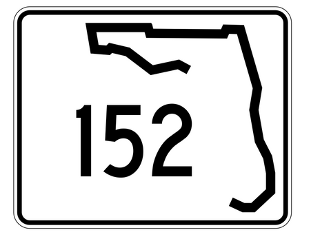 Florida State Road 152 Sticker Decal R1482 Highway Sign - Winter Park Products