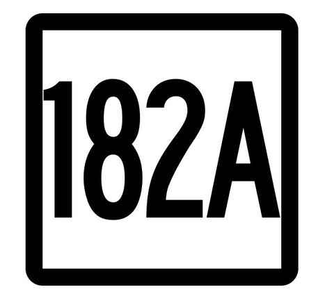 Connecticut State Highway 182A Sticker Decal R5192 Highway Route Sign