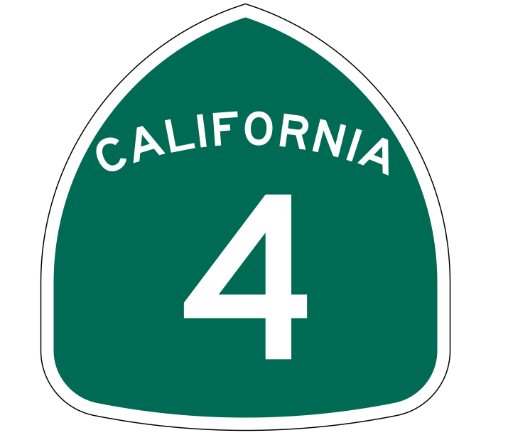 California State Route 4 Sticker Decal R1120 Highway Sign - Winter Park Products