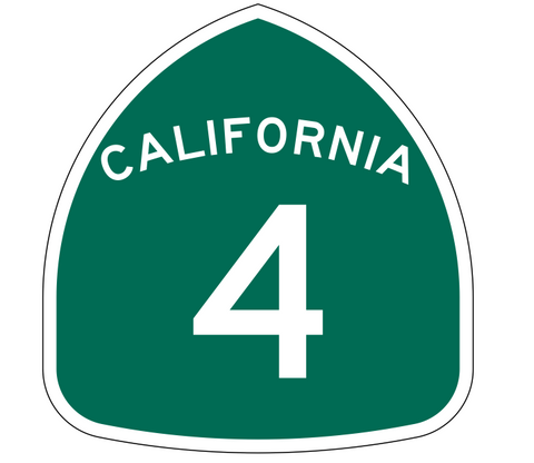 California State Route 4 Sticker Decal R1120 Highway Sign - Winter Park Products