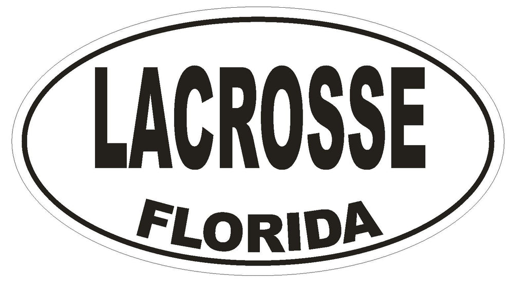 Lacrosse Florida Oval Bumper Sticker or Helmet Sticker D1546 Euro Oval - Winter Park Products