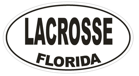 Lacrosse Florida Oval Bumper Sticker or Helmet Sticker D1546 Euro Oval - Winter Park Products
