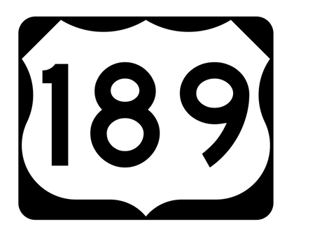 US Route 189 Sticker R2133 Highway Sign Road Sign - Winter Park Products