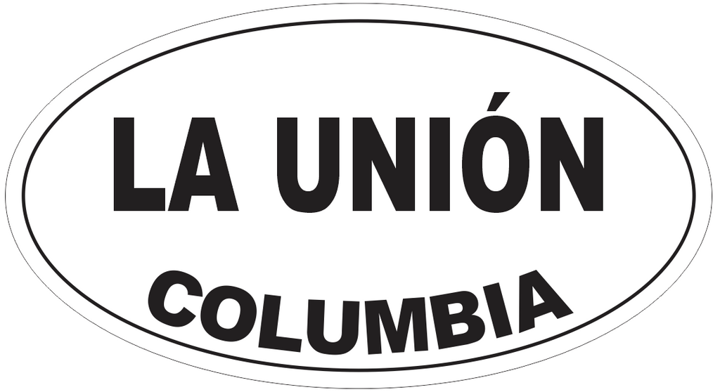 La Union Columbia Oval Bumper Sticker or Helmet Sticker D4949