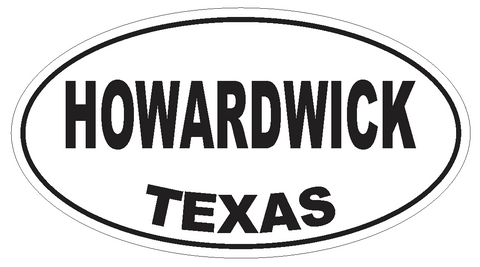 Howardwick Texas Oval Bumper Sticker or Helmet Sticker D3467 Euro Oval - Winter Park Products