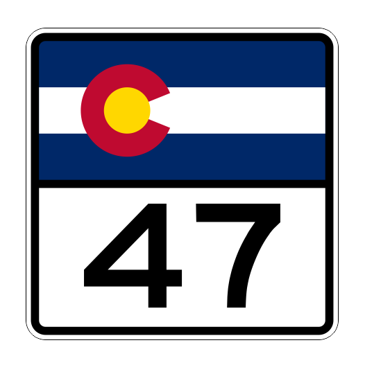 Colorado State Highway 47 Sticker Decal R1800 Highway Sign - Winter Park Products