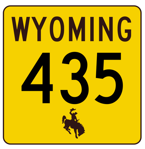Wyoming Highway 435 Sticker R3544 Highway Sign