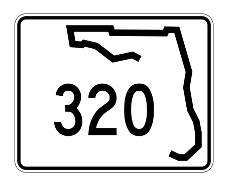 Florida State Road 320 Sticker Decal R1535 Highway Sign - Winter Park Products