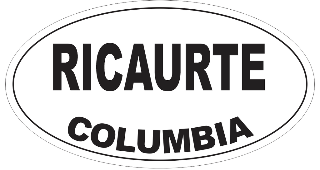 Ricaurte Columbia Oval Bumper Sticker or Helmet Sticker D4486