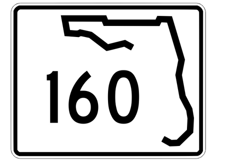 Florida State Road 160 Sticker Decal R1485 Highway Sign - Winter Park Products
