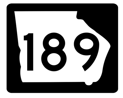 Georgia State Route 189 Sticker R3855 Highway Sign