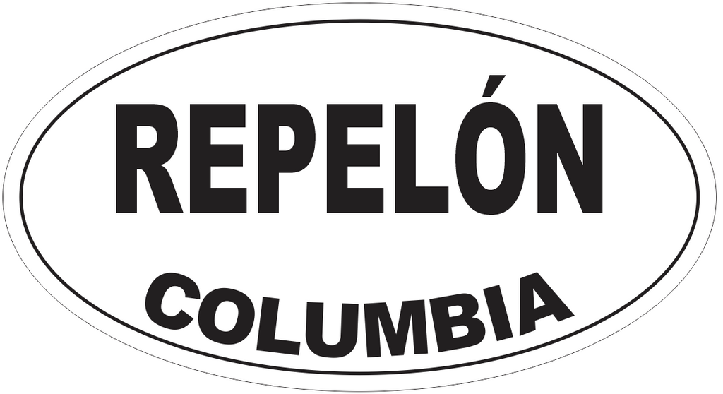 Repelon Columbia Oval Bumper Sticker or Helmet Sticker D4269