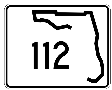 Florida State Road 112 Sticker Decal R1436 Highway Sign - Winter Park Products