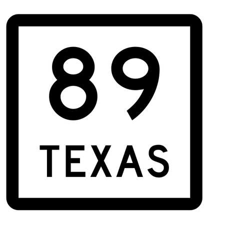 Texas State Highway 89 Sticker Decal R2390 Highway Sign - Winter Park Products