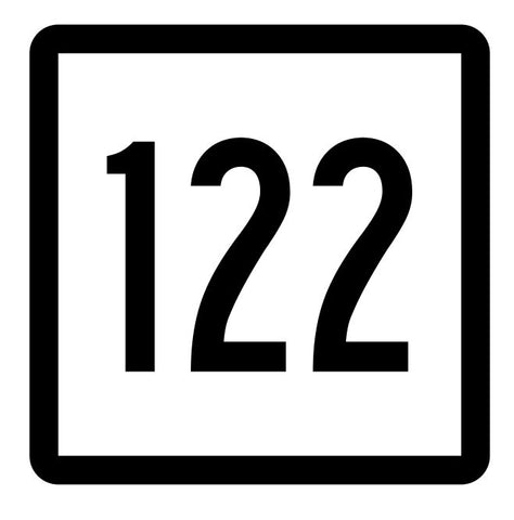 Connecticut State Highway 122 Sticker Decal R5139 Highway Route Sign