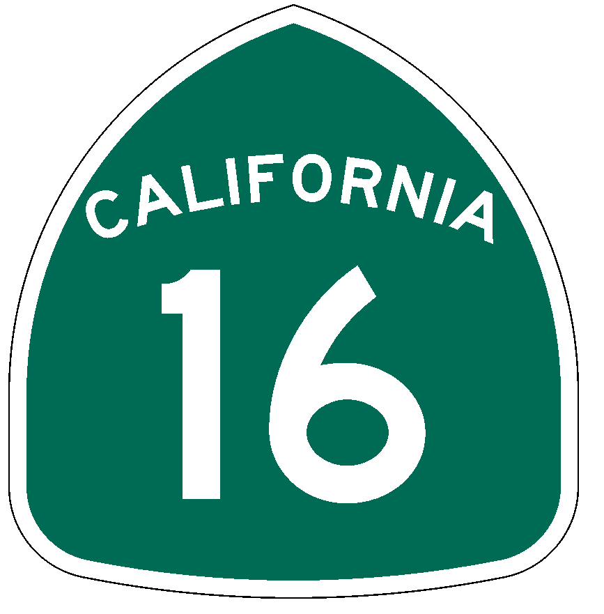 California State Route 16 Sticker Decal R1002 Highway Sign Road Sign - Winter Park Products