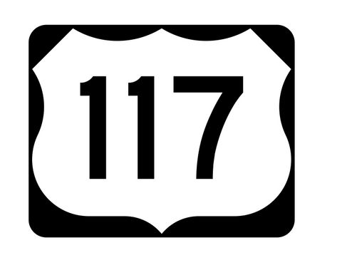 US Route 117 Sticker R1960 Highway Sign Road Sign - Winter Park Products