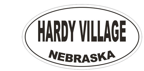 Hardy Village Oval Bumper Sticker or Helmet Sticker D5069 Oval