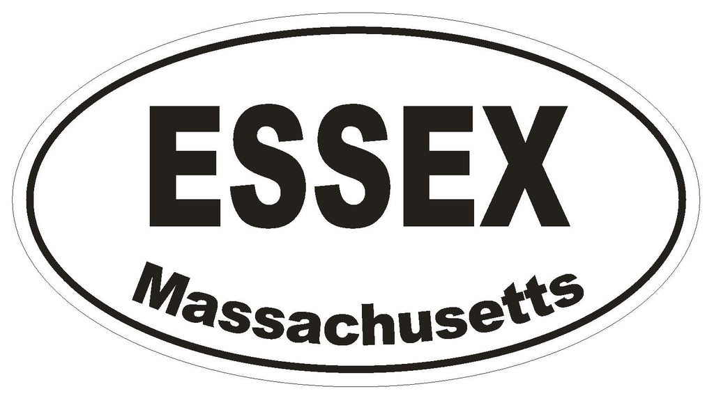 Essex Massachusetts Oval Bumper Sticker or Helmet Sticker D1436 Euro Oval - Winter Park Products