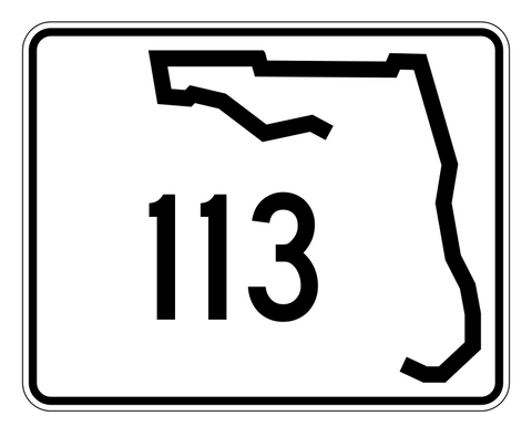 Florida State Road 113 Sticker Decal R1437 Highway Sign - Winter Park Products