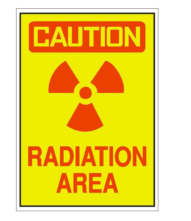 Caution Radiation Area Sticker OSHA Work Safety Business Sign Decal Label D2231 - Winter Park Products
